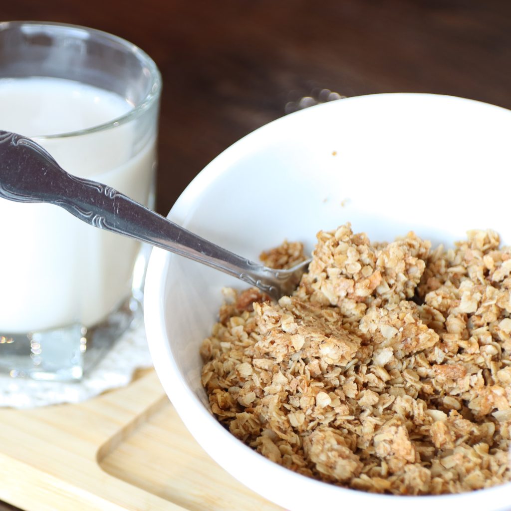 Coronation Cafe Granola with milk